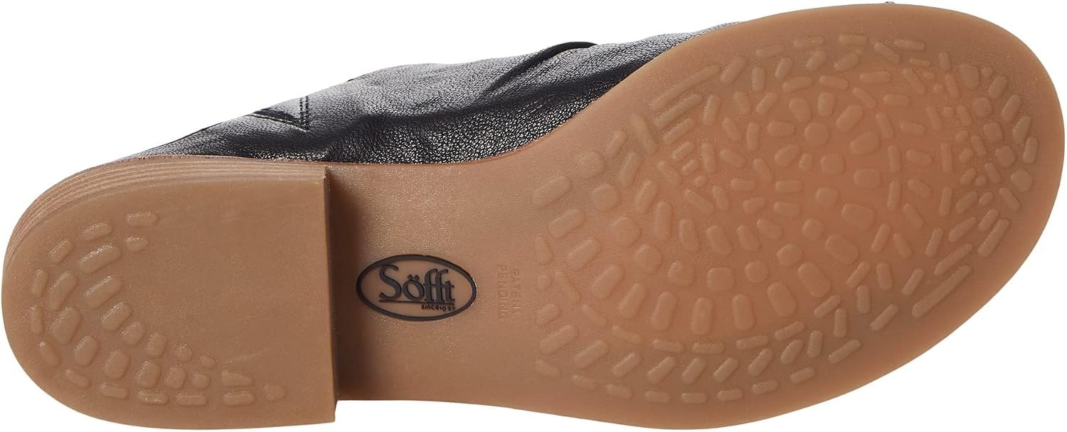 Söfft Women’s Netta Ruched Slide Sandals (Black, 6.5)