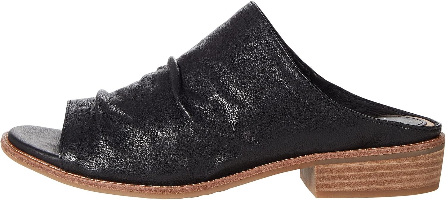 Söfft Women’s Netta Ruched Slide Sandals (Black, 6.5)