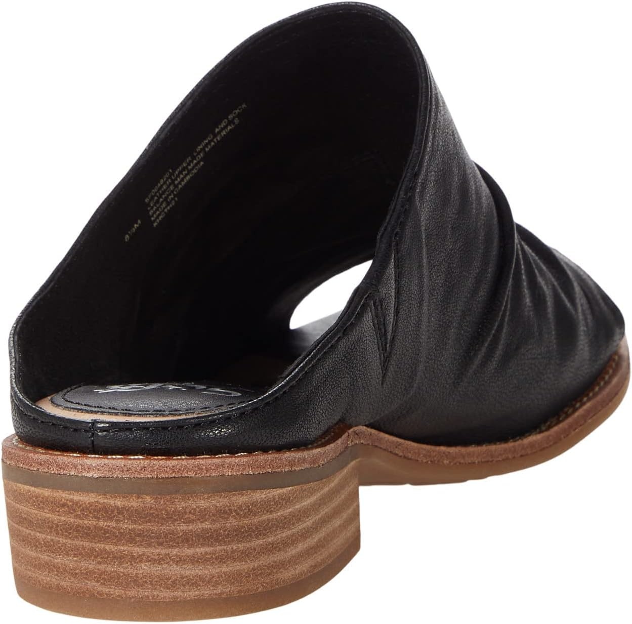 Söfft Women’s Netta Ruched Slide Sandals (Black, 6.5)