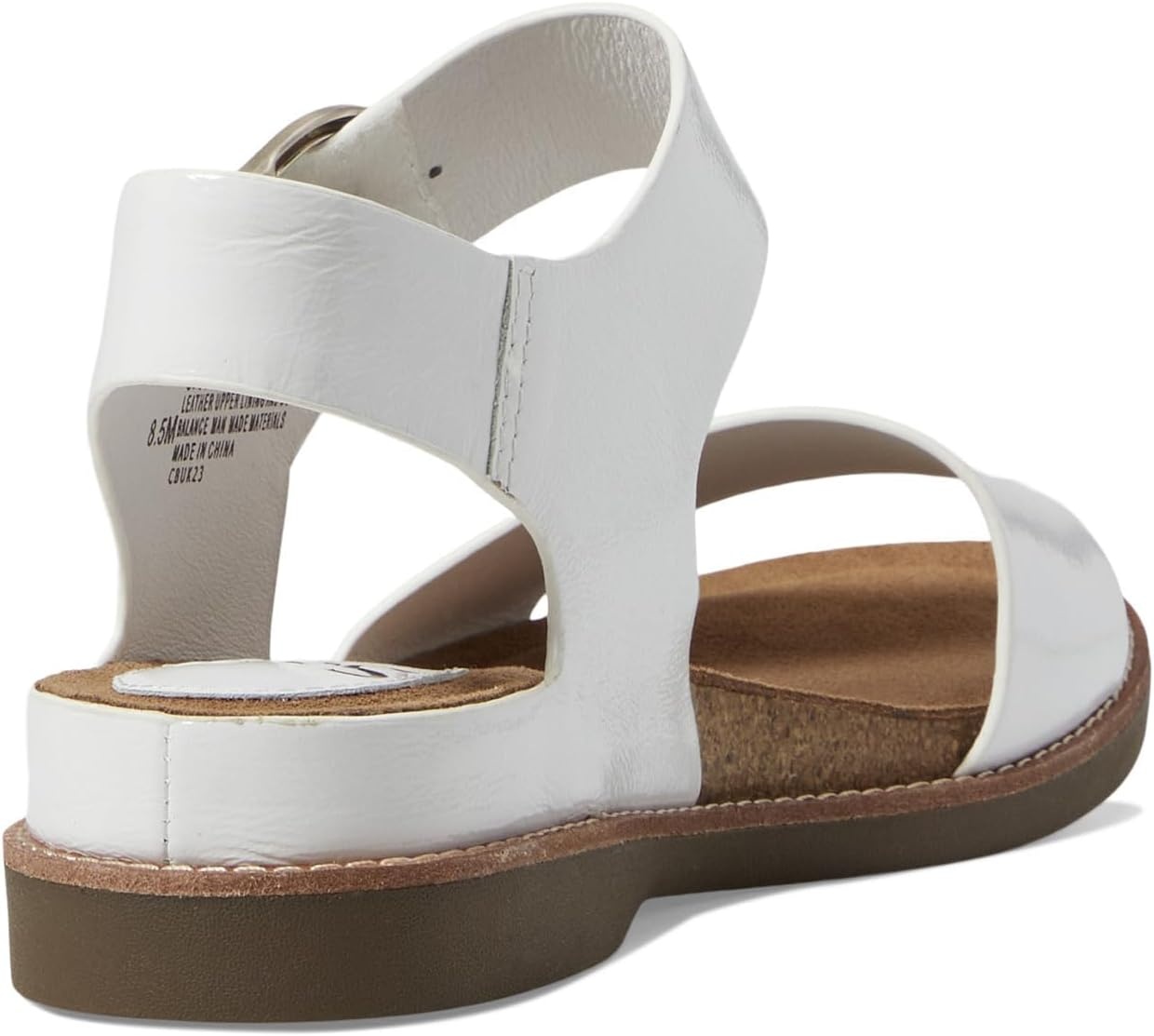 Sofft womens BaliSandal(White Crinkle Patent)