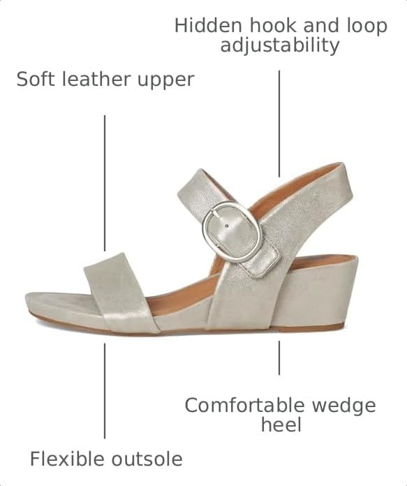 Sofft Women’s Vaya | Casual Sandals(Silver/Stone)
