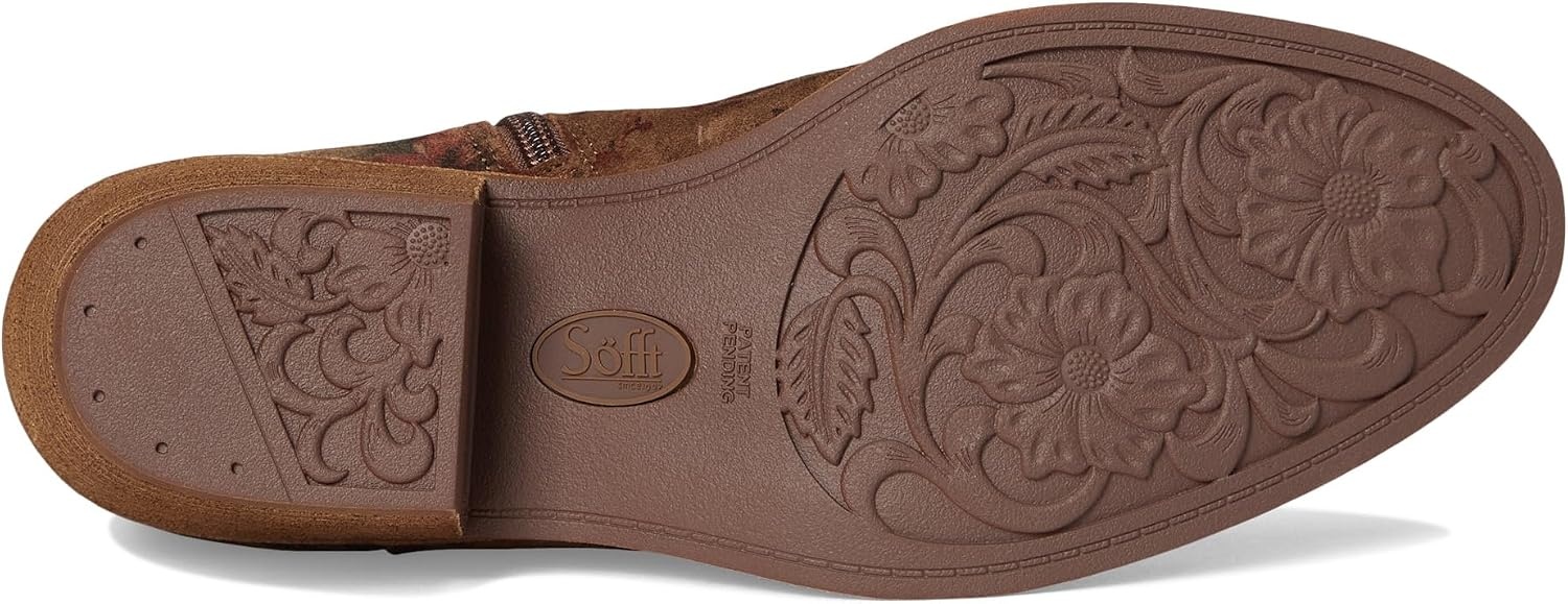 Söfft April(Brown Floral Suede)