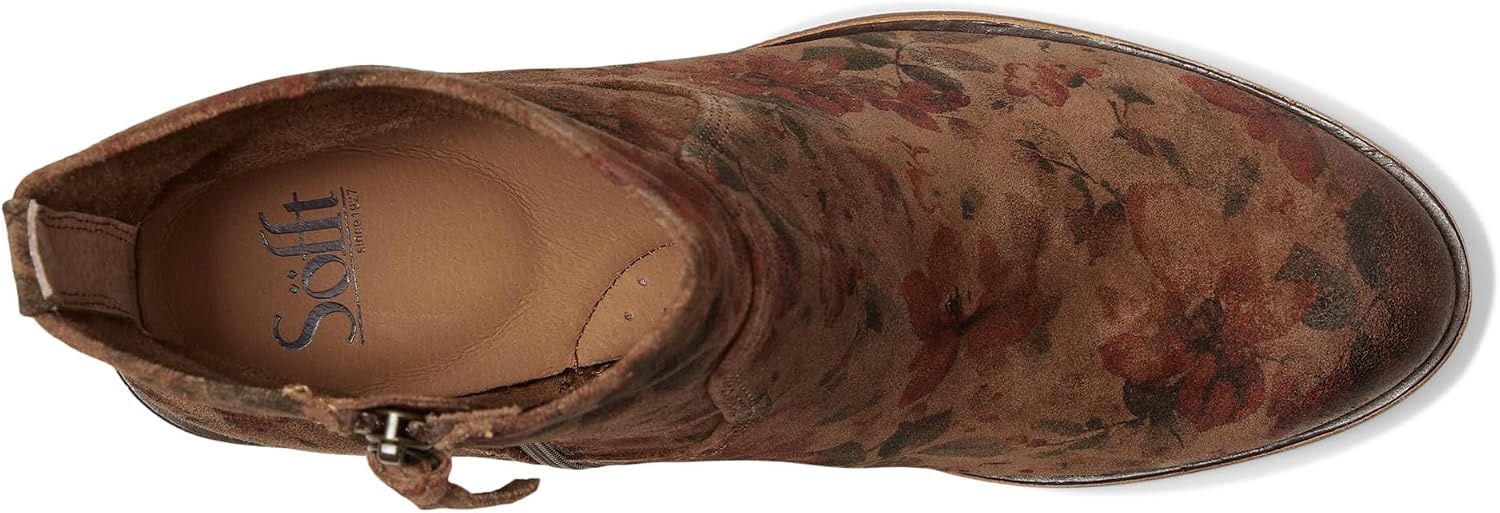 Söfft April(Brown Floral Suede)