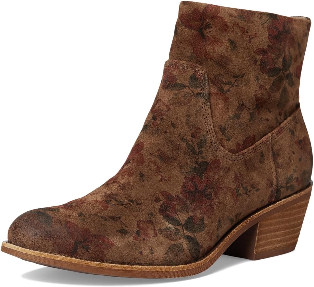 April(Brown Floral Suede)