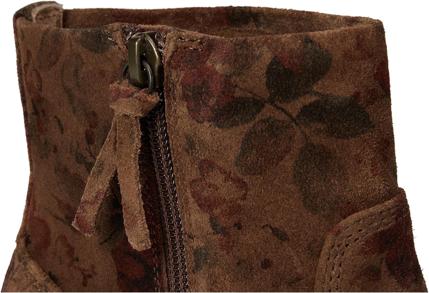 April(Brown Floral Suede)