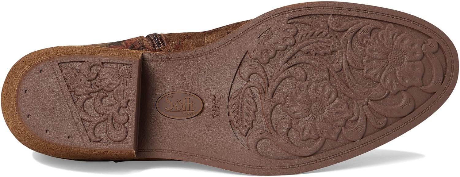 April(Brown Floral Suede)