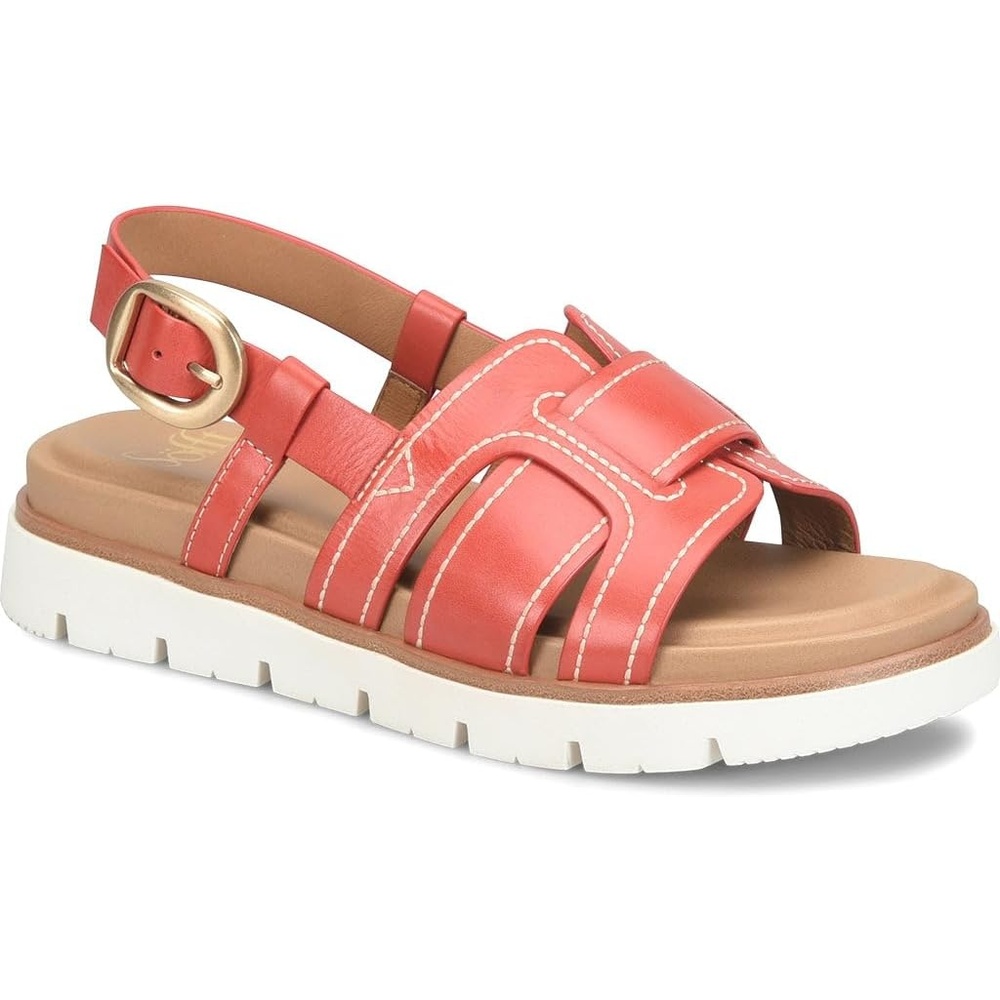Sofft Women’s Goldie Slingback Sporty Sandal(Red Coral)