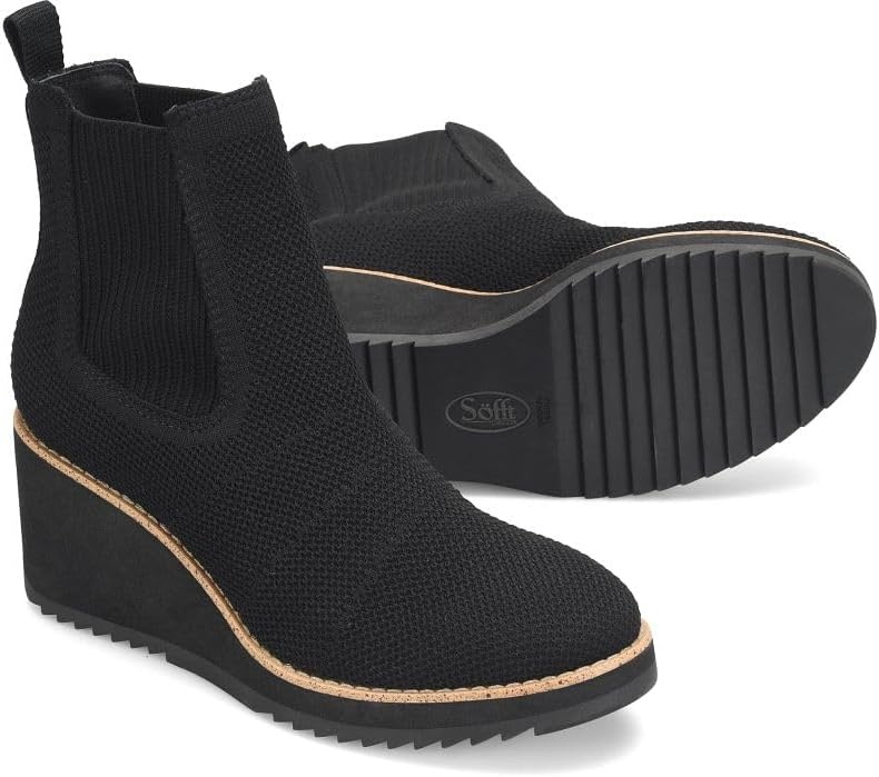 Söfft Eiley Wedge Ankle Boots(Black)