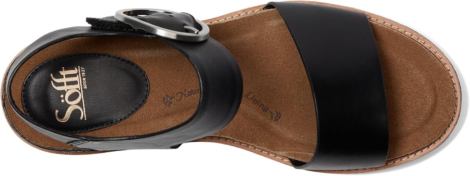Sofft womens BaliSandal | Casual Sandals(Black Leather)