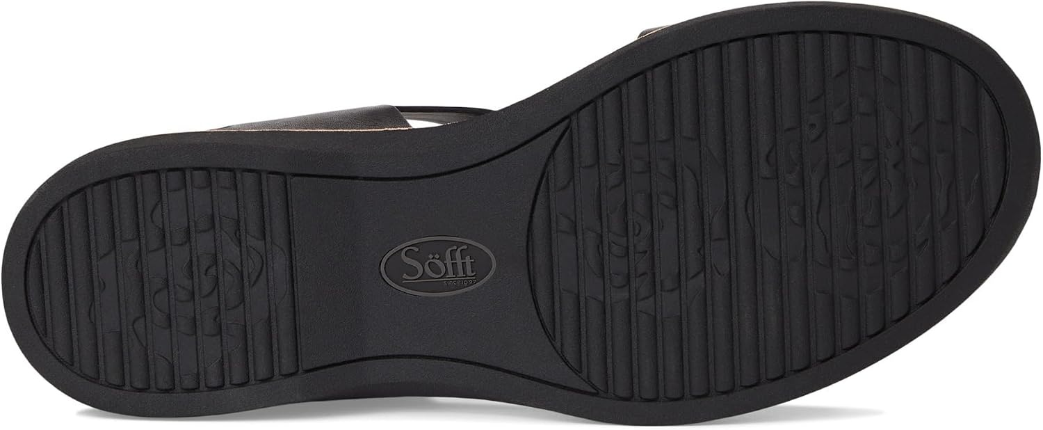 Sofft womens BaliSandal | Casual Sandals(Black Leather)