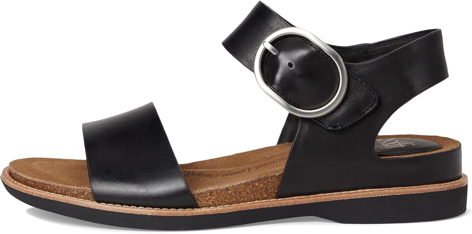 Sofft womens BaliSandal | Casual Sandals(Black Leather)