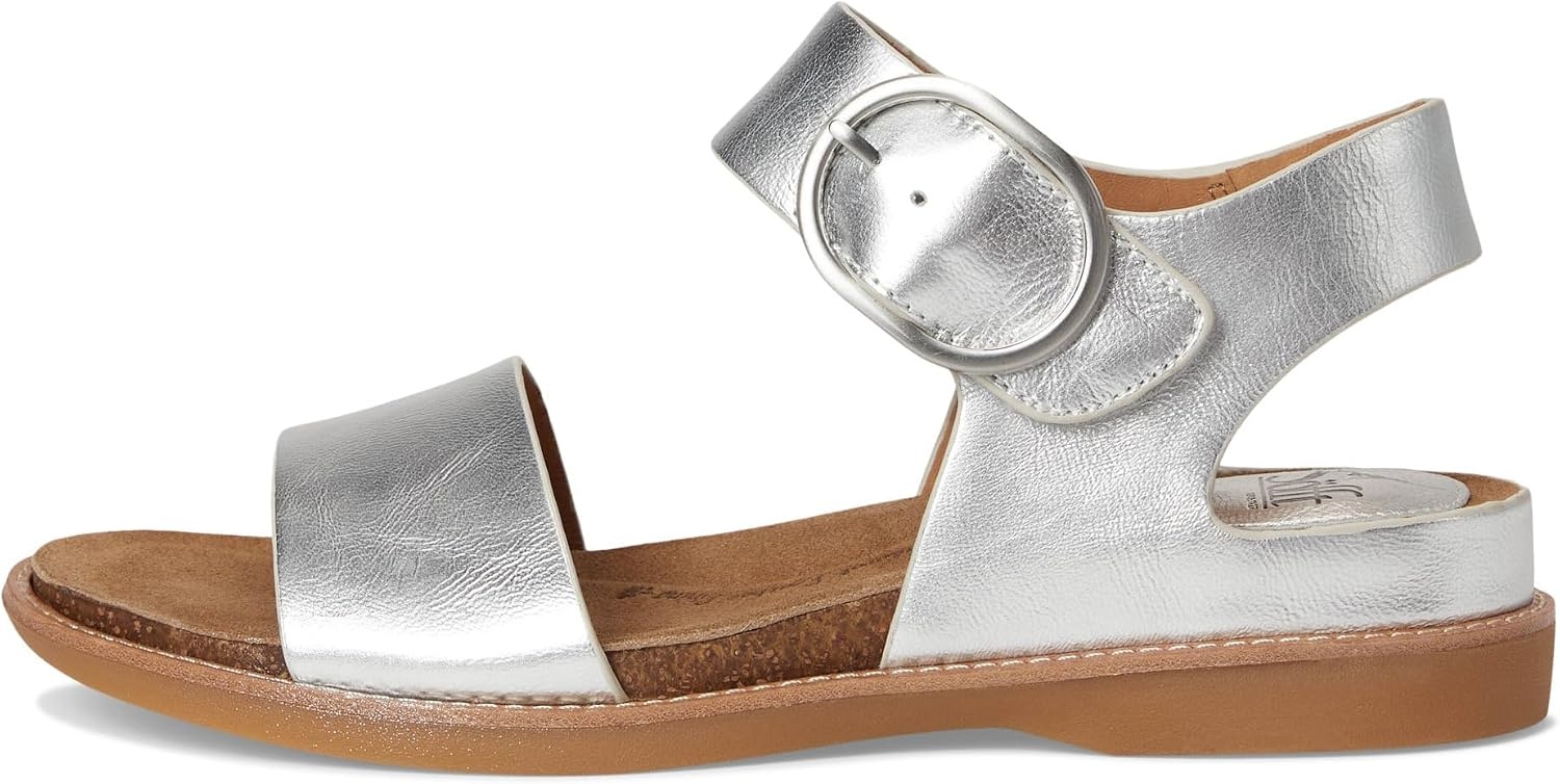 Sofft womens BaliSandal | Casual Sandals(Silver Leather)