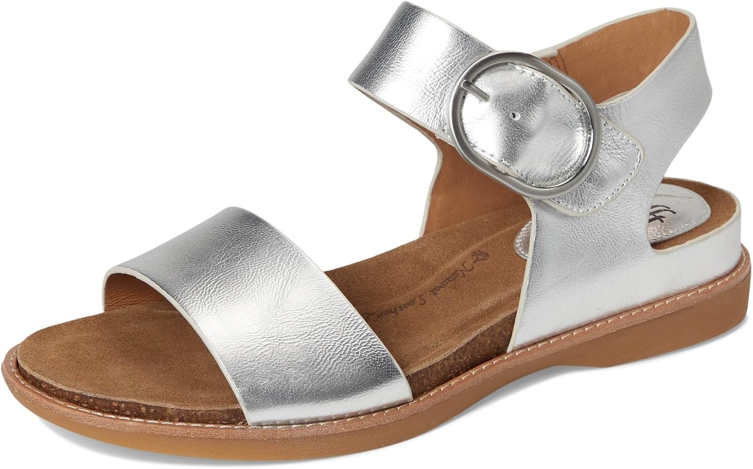 Sofft womens BaliSandal | Casual Sandals(Silver Leather)
