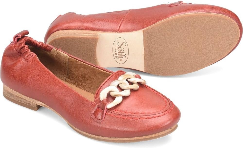 Söfft Kadyn Slip On Loafers(Rouge Red)
