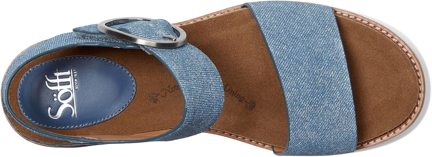 Sofft womens BaliSandal | Casual Sandals(Denim Blue Suede)