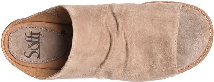 Söfft Women’s Netta Ruched Slide Sandals (Stone, 9.5)