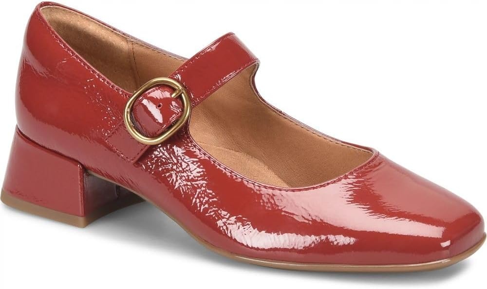 Sofft Women’s Laura Heeled Mary Jane – Patent(Red Patent)