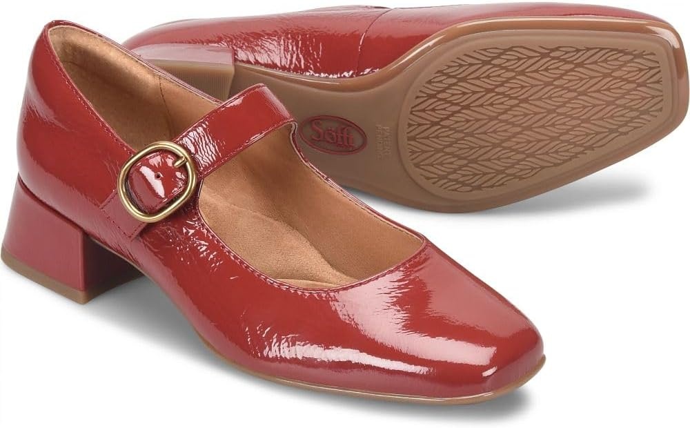 Sofft Women’s Laura Heeled Mary Jane – Patent(Red Patent)
